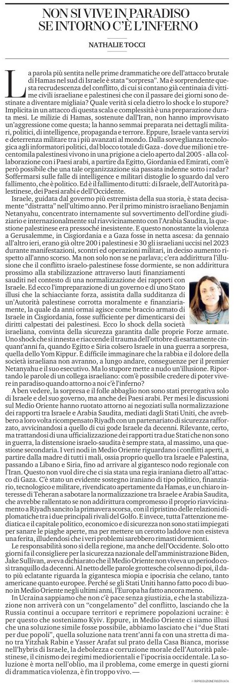 La Stampa 09 Ottobre 2023 27